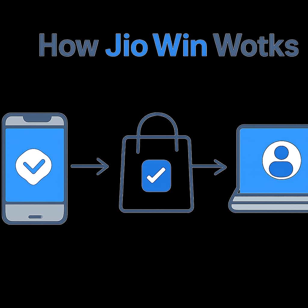 An educational diagram illustrating the mechanisms of How Jio Win Works.
