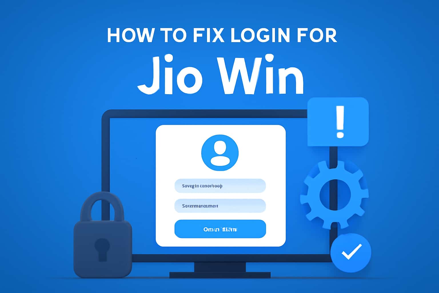 An informative visual guide about resolving login issues for Jio Win