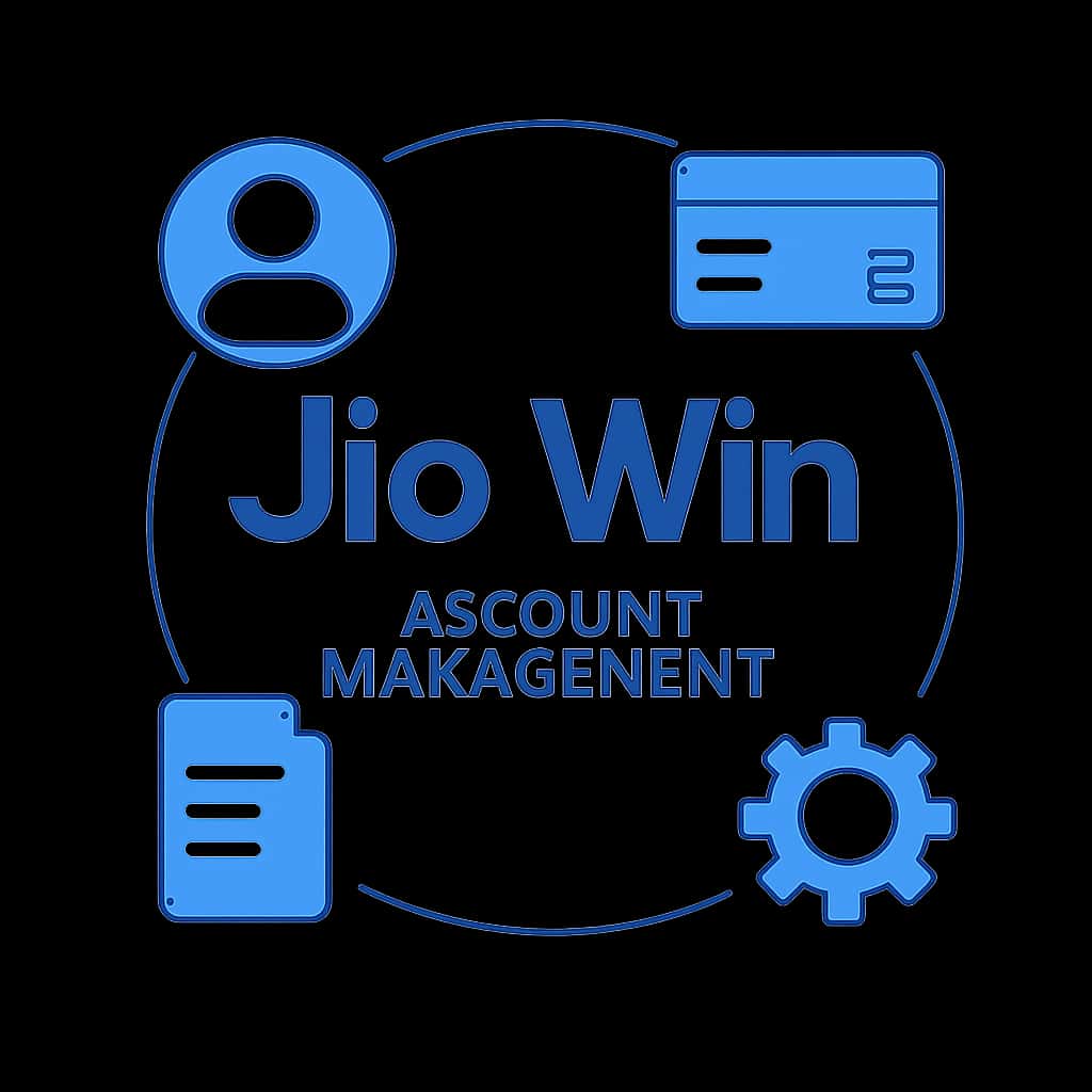 Illustration showing Jio Win Account Management processes.