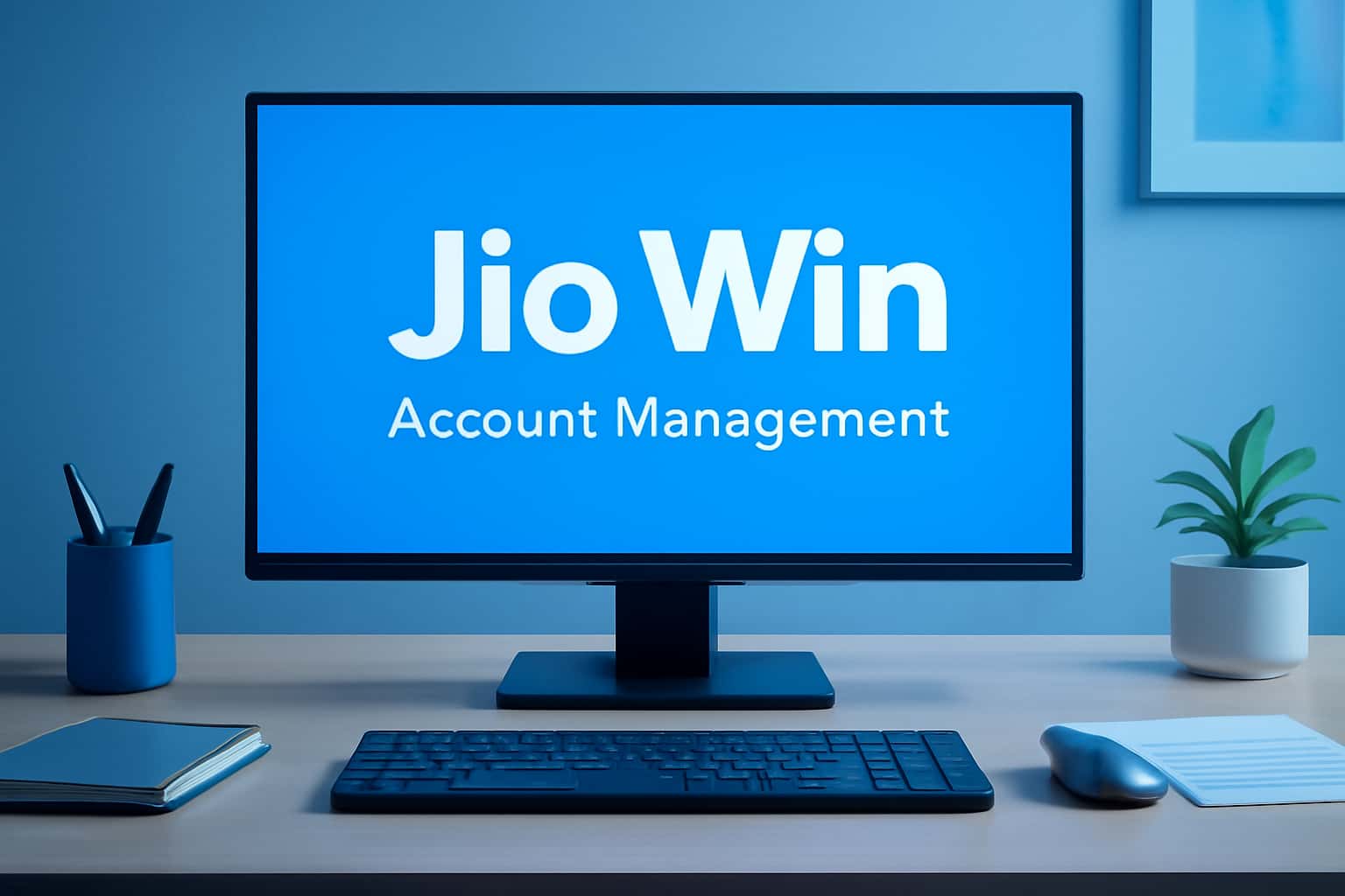 A professional representation of Jio Win Account Management.