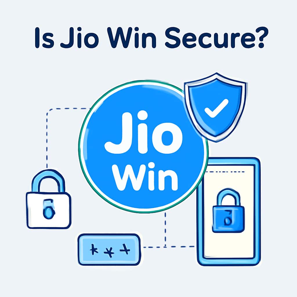 Illustration explaining Jio Win security measures.