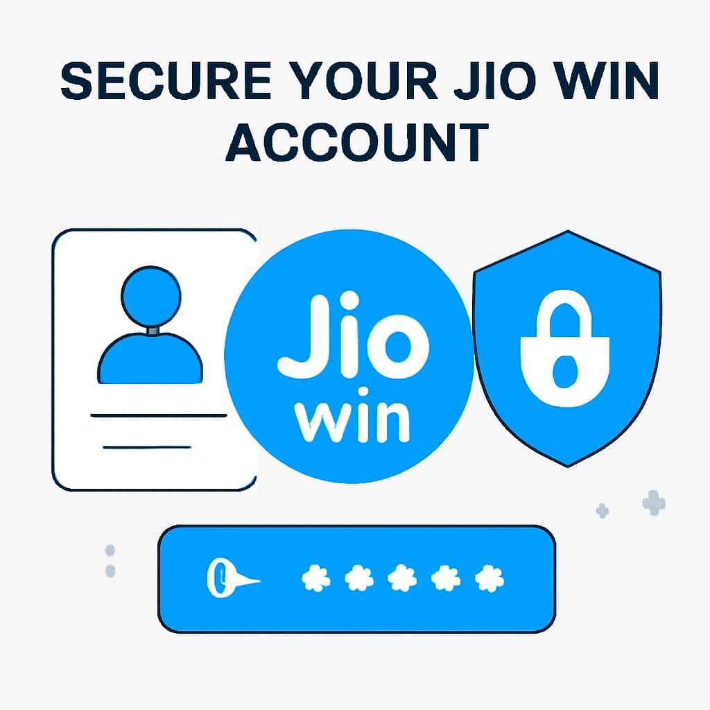 An educational diagram about securing Jio Win accounts.