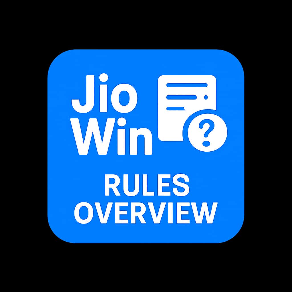 A simple icon encapsulating Jio Win Rules Overview.