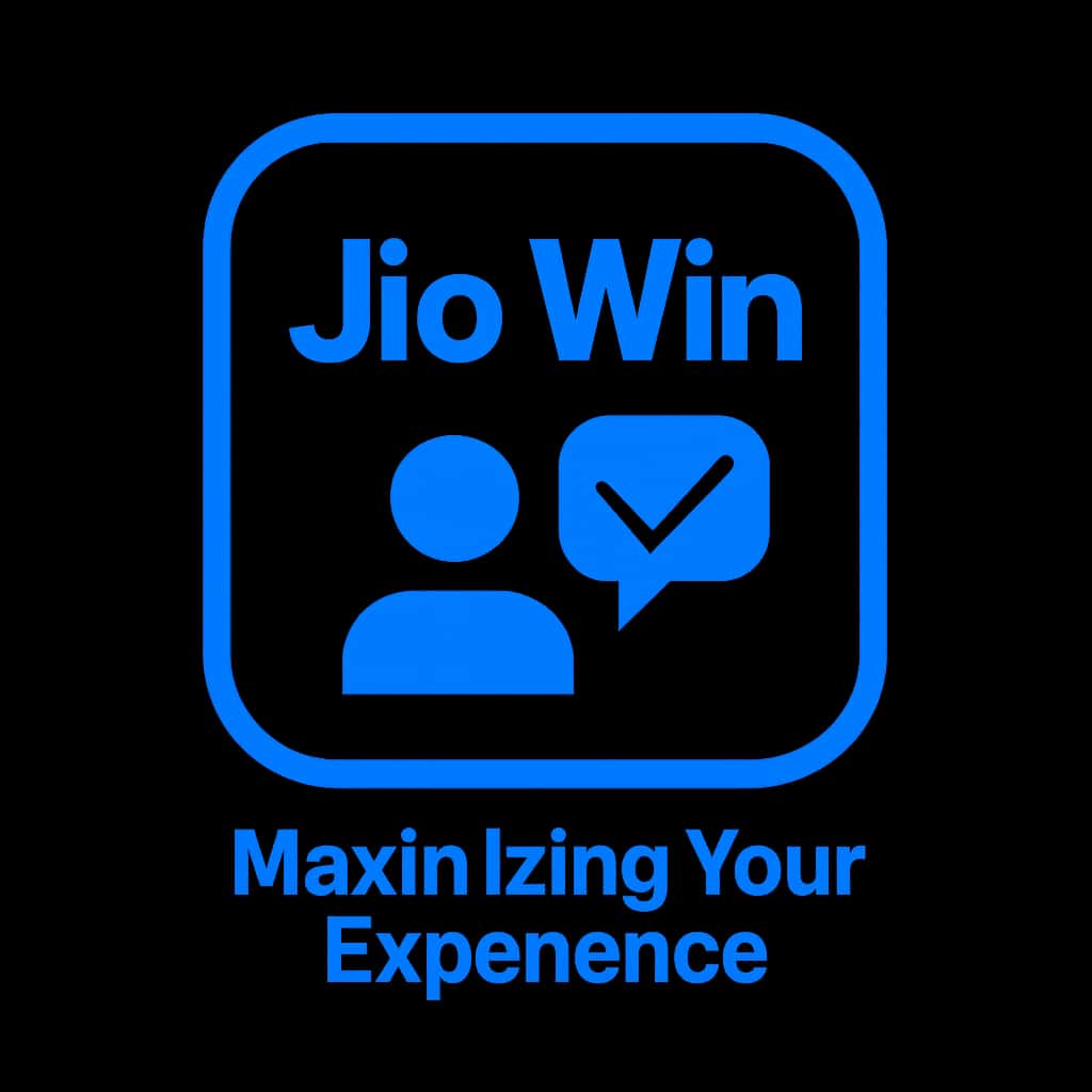 A professional badge illustrating the concept of Jio Win help resources.