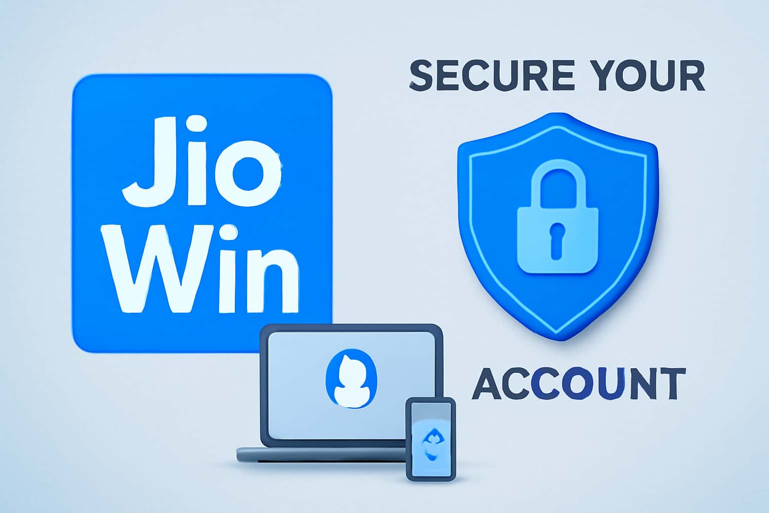 A futuristic representation of security measures for Jio Win accounts.