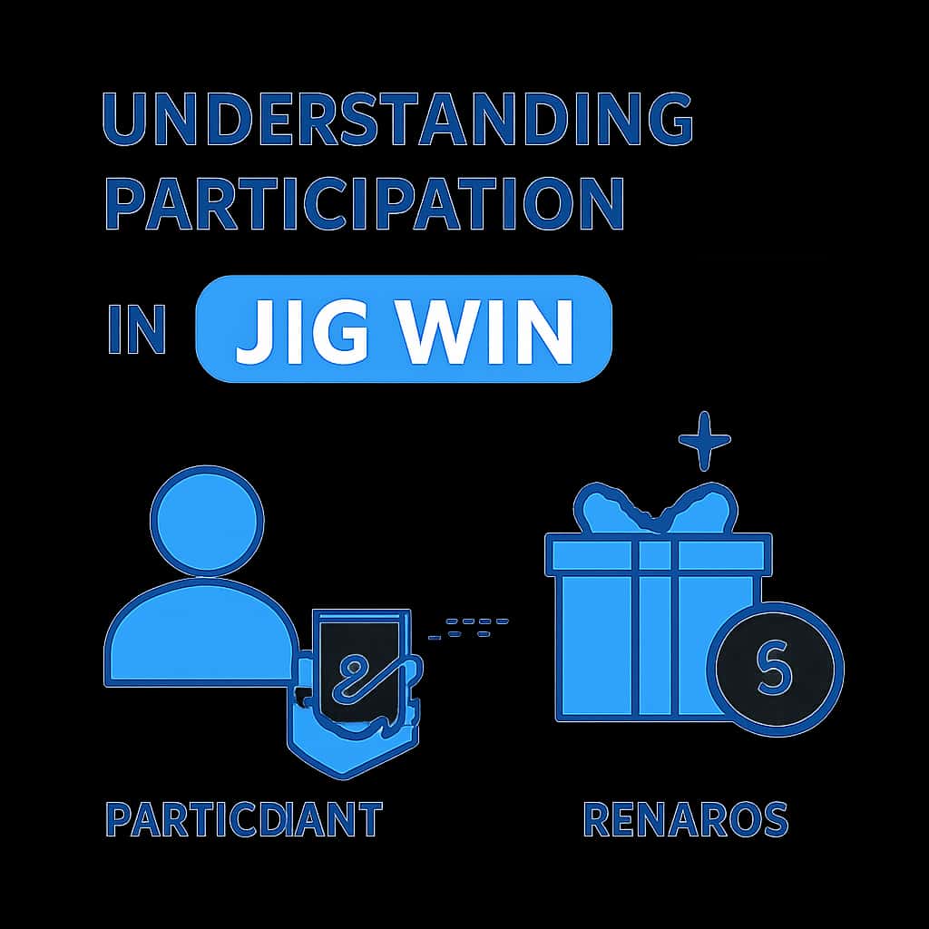 An educational diagram illustrating the steps for Jio Win participation.